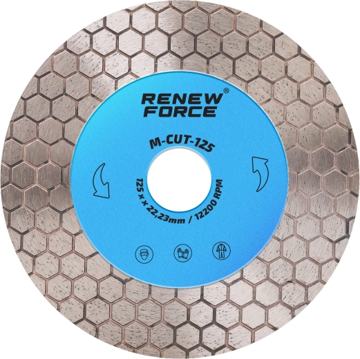 Διαμαντόδισκος για κοπή gres και κεραμικών Renew Force 125 mm