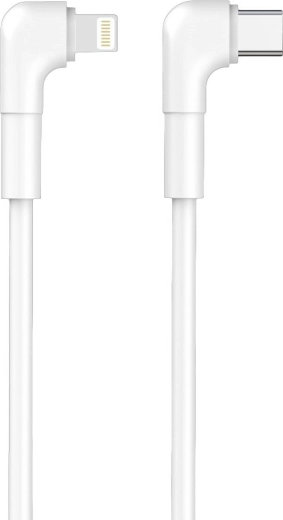 Maxlife γωνιακό καλώδιο USB‑C σε Lightning 1 m, 27 W, λευκό
