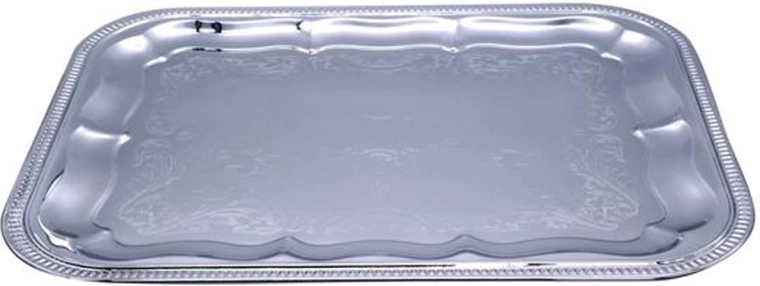 Ορθογώνιος χρωμιωμένος δίσκος 41 × 31 cm