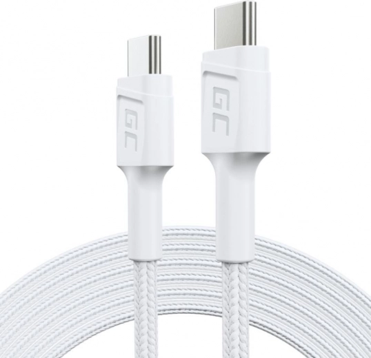 Καλώδιο φόρτισης USB‑C σε USB‑C 2 m, 60 W Power Delivery, QC 3.0, λευκό