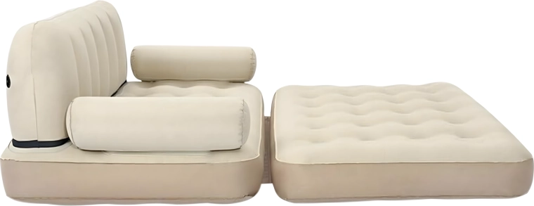 Άνετος ανακλινόμενος καναπές και πλήρες κρεβάτι