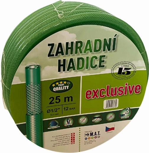 Λάστιχο κήπου 1/2" 25 m διαφανές πράσινο