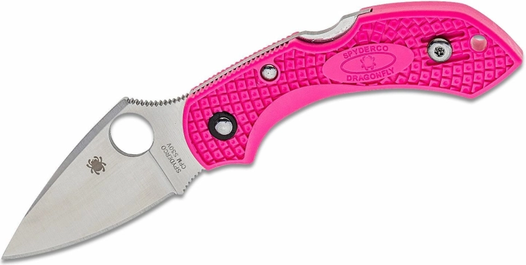 Spyderco Dragonfly 2 Pink πτυσσόμενο μαχαίρι τσέπης 5,8 cm, satin, ροζ, FRN