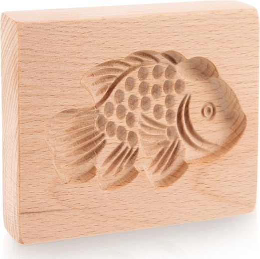 Ξύλινη φόρμα για μπισκότα ψάρι 10 × 8 cm