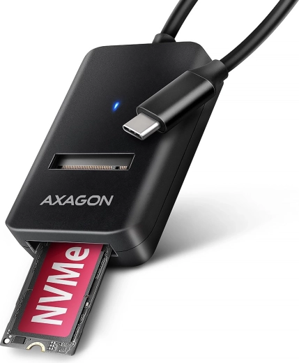 AXAGON προσαρμογέας USB 3.2 Gen 2 για M.2 NVMe/SATA SSD με καλώδιο USB‑C 10 cm