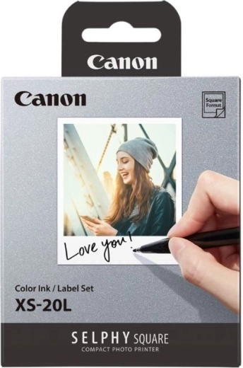 Canon Selphy Square XS-20L έγχρωμο μελάνι και αυτοκόλλητες ετικέτες (20 εκτυπώσεις)