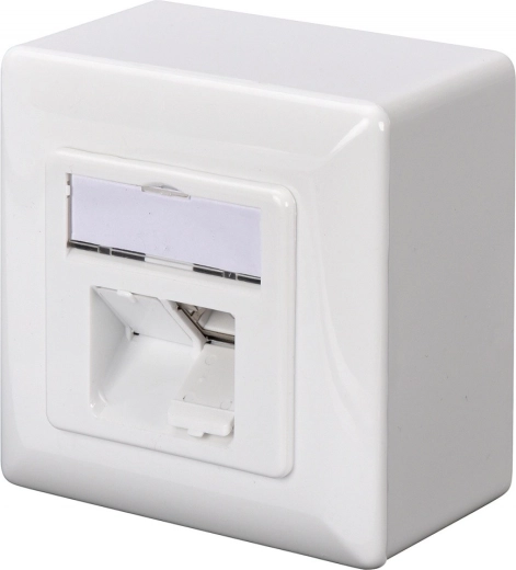 Επιτοίχια θωρακισμένη πρίζα δικτύου CAT 6A 2x RJ45