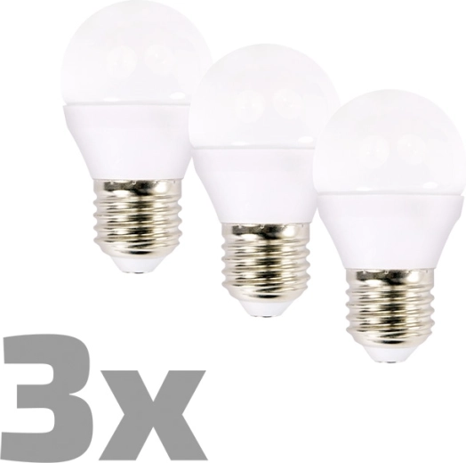 Ecolux λαμπτήρας LED miniglobe E27 6 W 3000 K 450 lm - 3 τεμ.