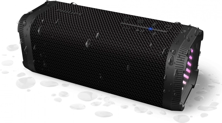φορητό bluetooth ηχείο philips tas2000 με rgb φωτισμό και bass+
