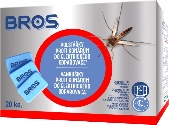 Bros ανταλλακτικά δισκία για ηλεκτρικό εξατμιστήρα κατά των κουνουπιών, των μυγών και των εντόμων 20 τεμ.