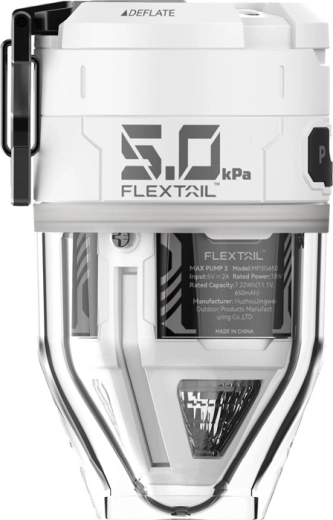 Flextail Max pump 3 φορητή ηλεκτρική αντλία με φακό, λευκή