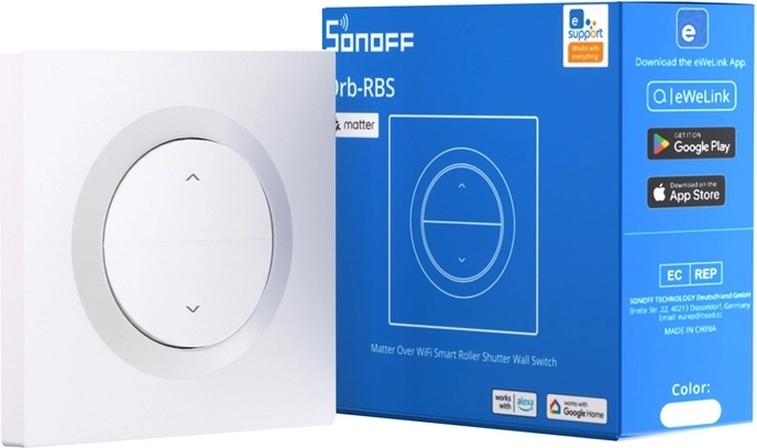 Έξυπνος επιτοίχιος διακόπτης για ρολά SONOFF MINI‑RBS‑E Matter
