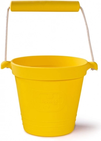 Σιλικονούχος παραλιακός κουβαδάκι BIGJIGS TOYS – κίτρινο