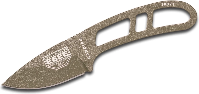 ESEE Candiru μαχαίρι λαιμού 5,1 cm, OD πράσινο, ανθρακούχος χάλυβας, πλαστική θήκη