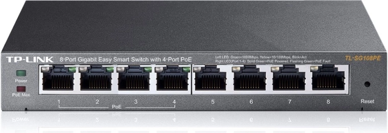 TP-Link Gigabit Smart Switch 8 Θυρών με PoE 4 Θυρών