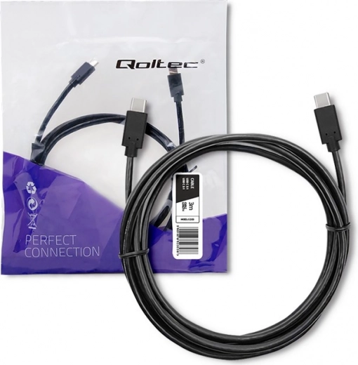 Καλώδιο USB-C σε USB-C για μεταφορά δεδομένων και φόρτιση, 3 m, μαύρο
