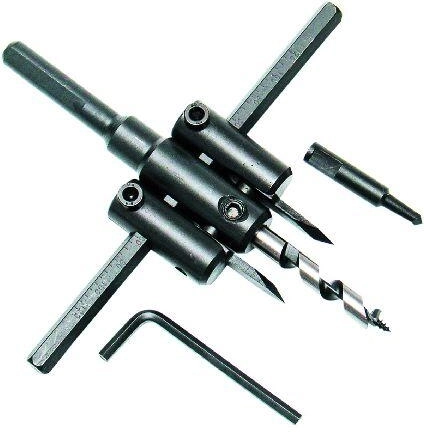 Ρυθμιζόμενος κόφτης οπών 30–120 mm για ξύλο, PVC και γυψοσανίδα