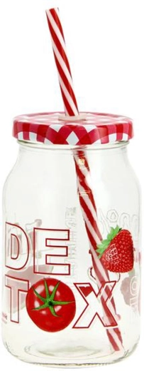 Ποτήρι με καλαμάκι Detox 450 ml