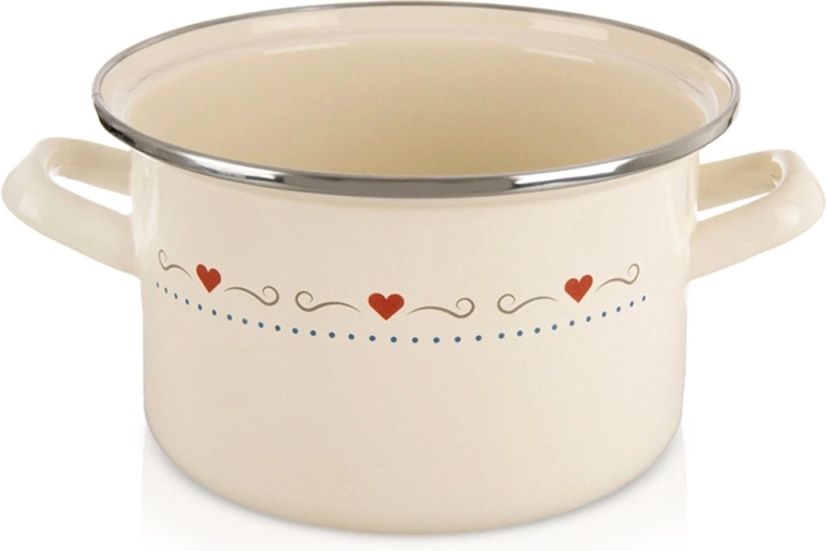 Σμάλτινη κατσαρόλα Tonca 18 cm, 2 l, κρεμ