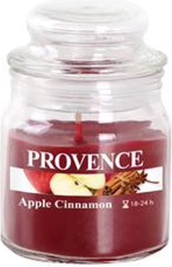 Αρωματικό κερί σε γυάλινο δοχείο PROVENCE μήλο και κανέλα 24 ώρες