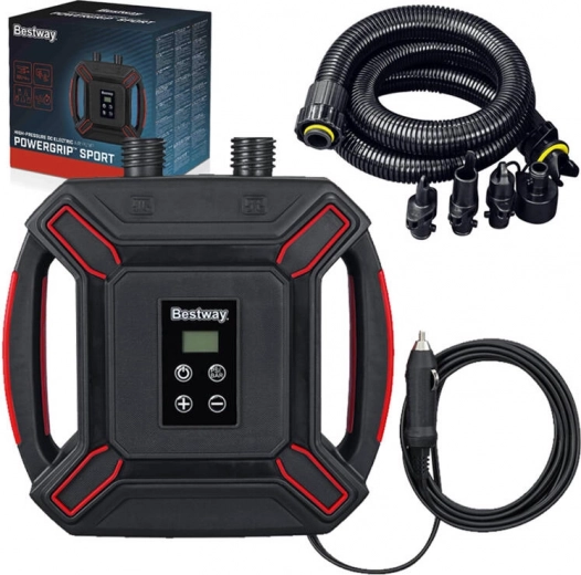 Bestway ηλεκτρική αντλία υψηλής πίεσης για αυτοκίνητο με LCD και 4 αντάπτορες