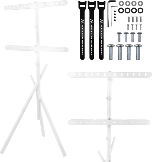 Βάση δαπέδου για τηλεόραση Maclean mc-182 λευκή για 37–80"