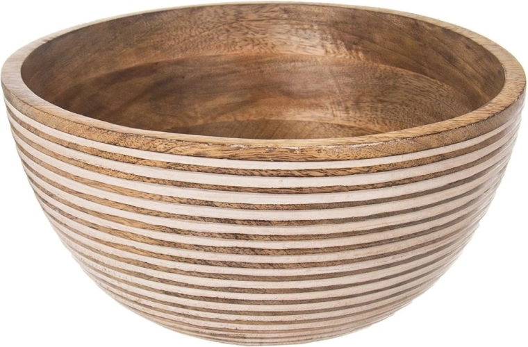 Ξύλινο μπολ από ξύλο μάνγκο 25 cm, 3 l