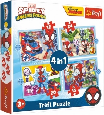 Παζλ 4 σε 1 Spidey και οι Απίθανοι Φίλοι του (12, 15, 20, 24 κομμάτια)