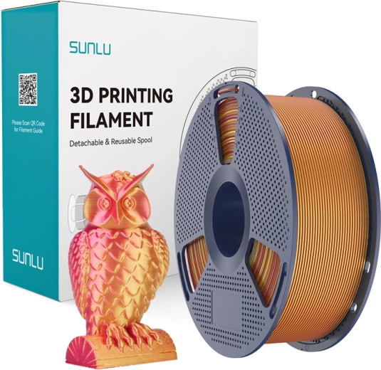 Sunlu PLA+ Silk δίχρωμο filament για 3D εκτύπωση (κόκκινο/χρυσό)