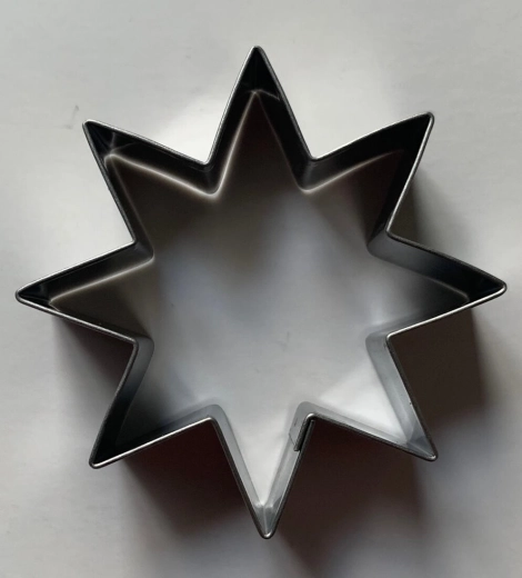 Φόρμα κοπής για μπισκότα αστέρι 8 ακτίνων 60 mm ανοξείδωτη
