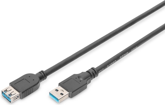 Καλώδιο επέκτασης USB 3.1 Gen 1 SuperSpeed 5 Gbps USB-A αρσενικό σε USB-A θηλυκό, μαύρο, 1,8 m