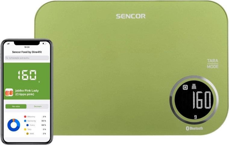 Έξυπνη ζυγαριά κουζίνας Sencor με Bluetooth