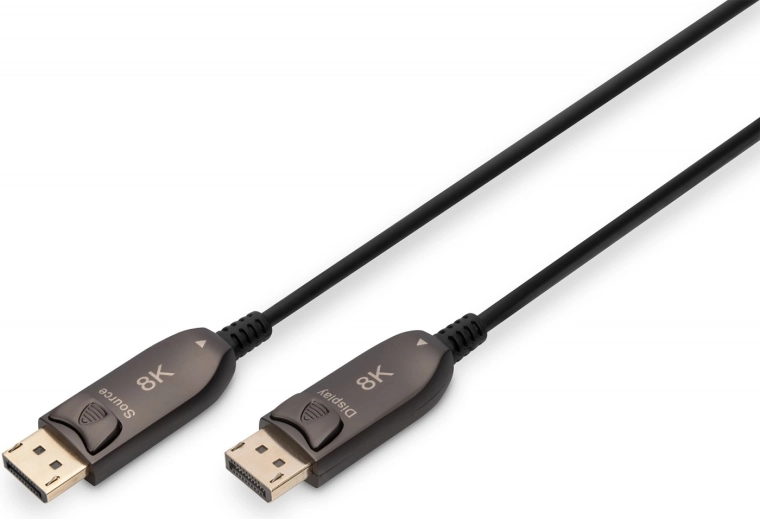Υβριδικό καλώδιο DisplayPort 1.4 AOC 8K 60 Hz DP–DP 20 m – μαύρο