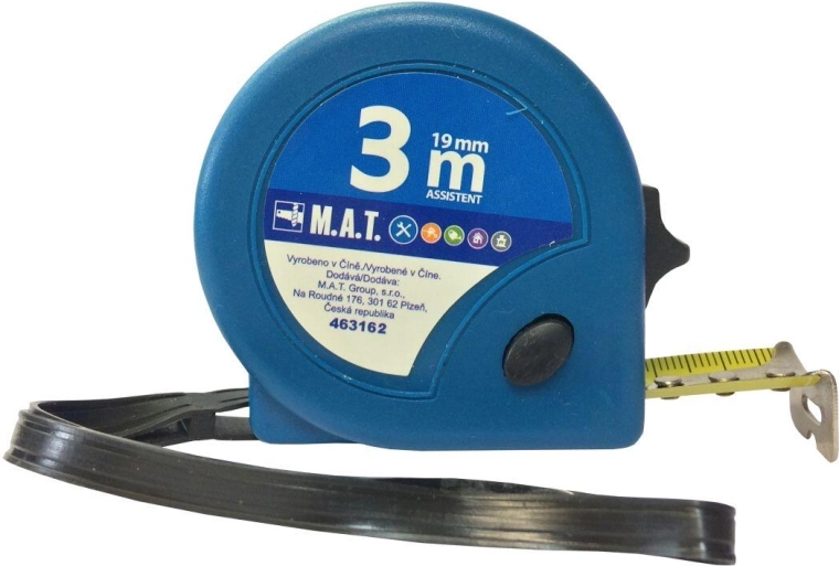 Αναδιπλούμενο μέτρο ταινίας 3 m x 19 mm Assistente