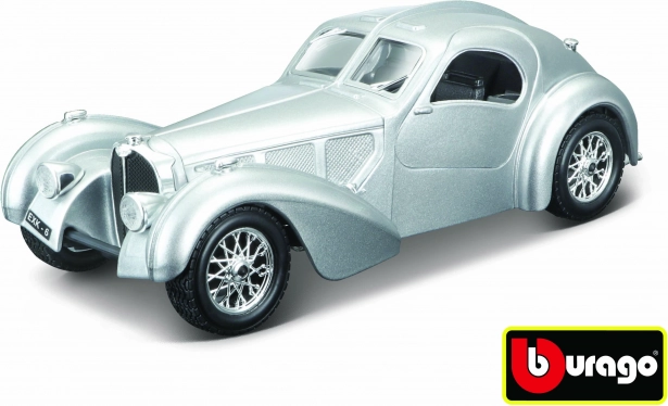 Μοντέλο αυτοκινήτου Bugatti Atlantic 1:24 ασημί από την Bburago