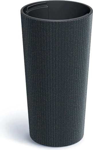 Γλάστρα Lamia Slim Eco Wood ανθρακί