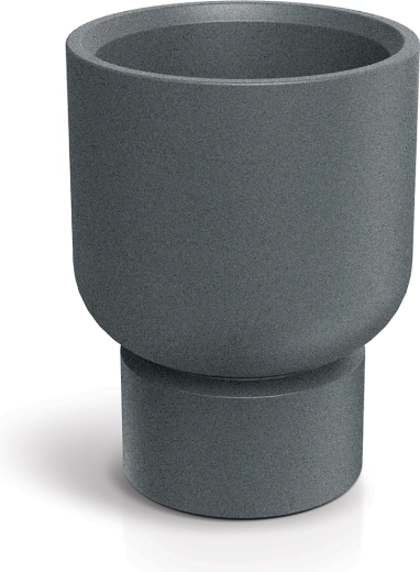 Γλάστρα Molta Base Round Midl 40 cm, γρανιτένιο γκρι