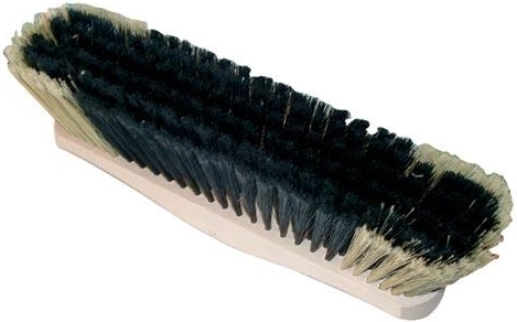 Σκούπα 28 cm ξύλινη άβαφη με ίνες PET, χωρίς σπείρωμα