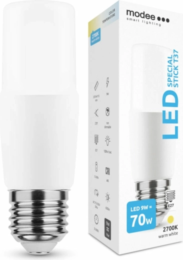Λάμπα LED Modee Special Stick T37 E27 9 W θερμό λευκό 650 lm