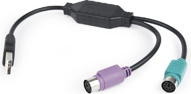 Αντάπτορας 2× PS/2 σε USB για ποντίκι και πληκτρολόγιο