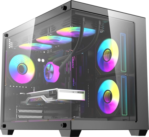 Κουτί υπολογιστή DarkFlash B275 Pro μαύρο με 6 ανεμιστήρες