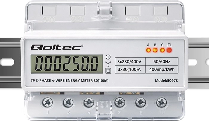Ένδειξη LED με παλμική σταθερά 400 imp/kWh
