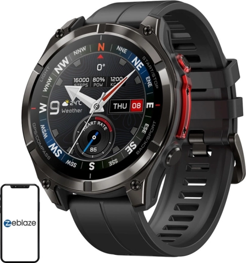 Zeblaze Stratos 4 Pro έξυπνο ανθεκτικό ρολόι outdoor μαύρο