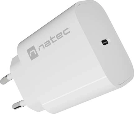 Natec ribera φορτιστής τοίχου USB‑C 20 W λευκός
