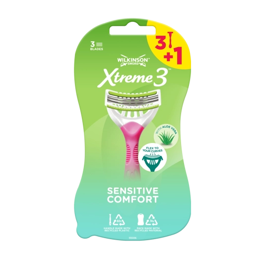 Wilkinson Xtreme3 Sensitive Comfort γυναικείο ξυραφάκι μιας χρήσης 3+1