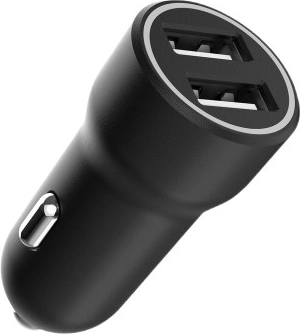 Διπλός αντάπτορας αυτοκινήτου USB 3,1 A, μαύρος