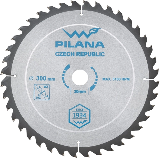 Πριονοδίσκος PILANA SK 5255 WZ 300 mm, 40 δόντια, οπή 30 mm