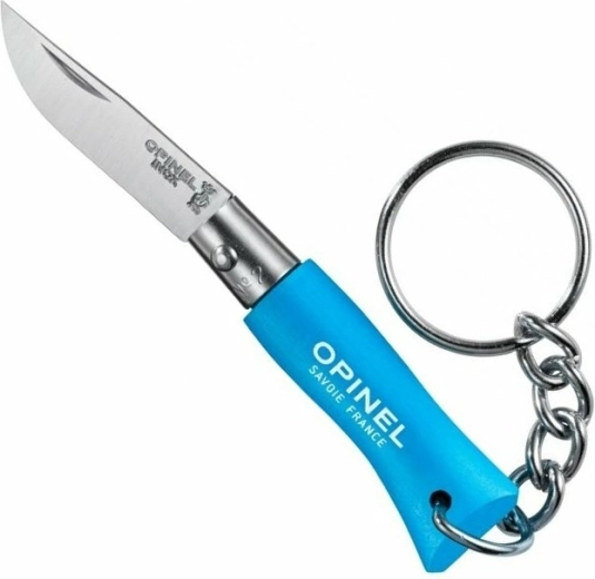 Opinel N°02 VRI μπρελόκ κυανό πτυσσόμενο σουγιάς για κλειδιά
