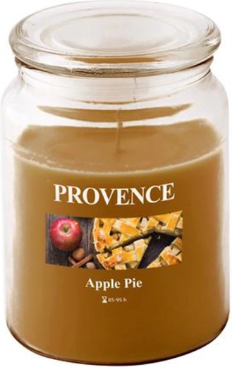 Αρωματικό κερί σε γυάλινο δοχείο PROVENCE στρούντελ μήλου 95 ώρες