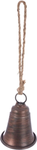 Κρεμαστό μεταλλικό κουδουνάκι καφέ 8 cm